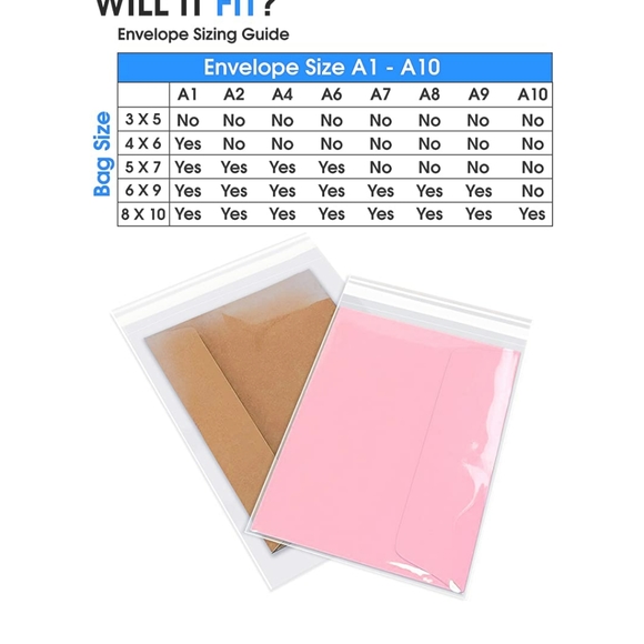 6x9 Clear Cellophane Bags 25count - Picture 3 of 8